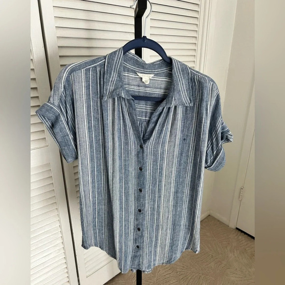 CASLON - Albia Stripe Woven Shirt - - Picture 1 of 4